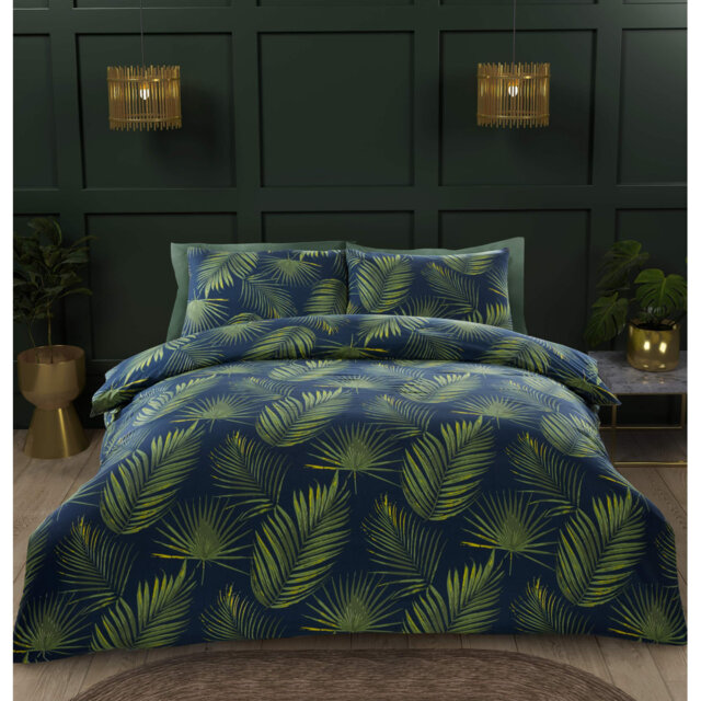 Green Microfibre 18TC Reversible Modern & Contemporary Duvet Cover Set