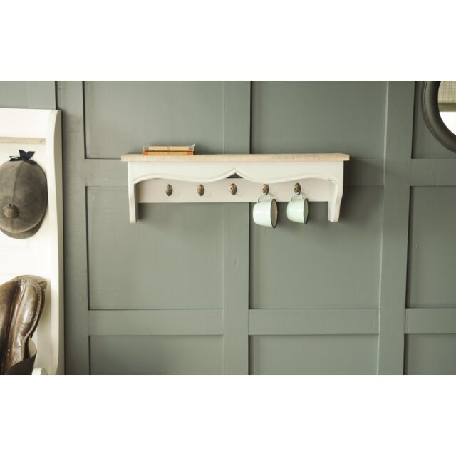 Nadine Solid Wood Wall 5 - Hook Wall Mounted Coat Rack