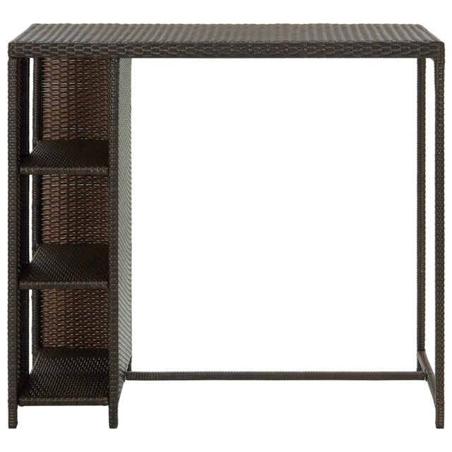 Gardette Rectangular Metal Outdoor Bar Table , 120cm cm W 60cm cm D