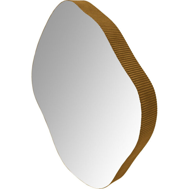 Organic Metal Framed Mirror Aged Champagne Finish Small 81x77cm