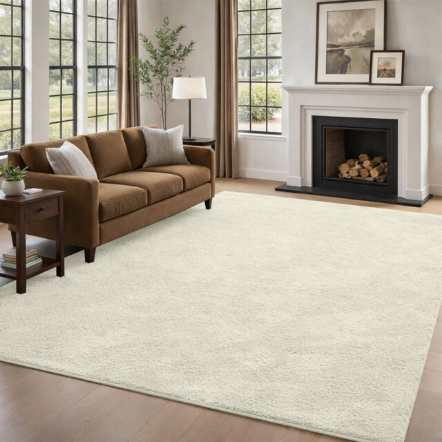 Luxury Fluffy High-Pile Rug for Living Room & Bedroom
