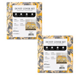 Aspire Homeware Ochre Floral Duvet Cover Set (Pack of 2)