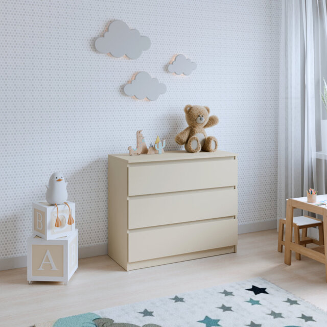 Chest Of Drawers 3/90Cm