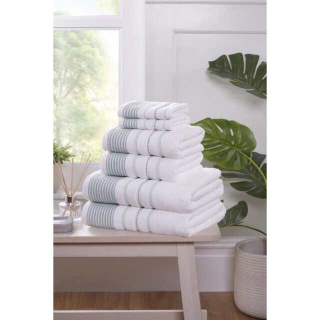 Dakota Stripe 6 Piece Towel Bale Natural