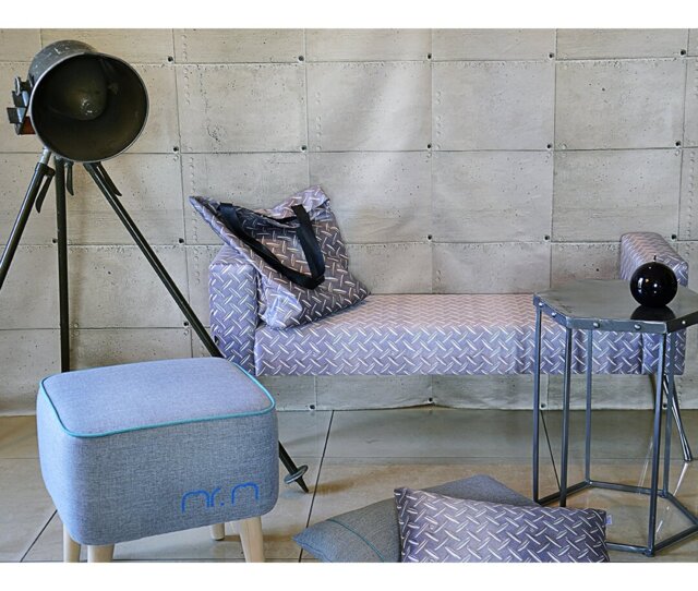 Mr.M 40Cm Wide Square Footstool Ottoman