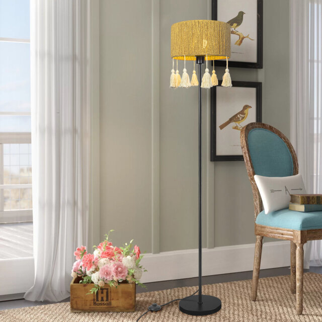 168cm Traditional Standing Light With Footswitch Floor Lamp For Reading Living Room Bedroom