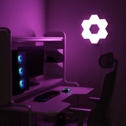 Smart Lighting Hexagon Mood Lighting RGB Gamer PC Computer Light Kit