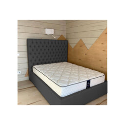 Leon Deshler Upholstered Bed Frame - Plush Velvet with Headboard and Sprung Slats