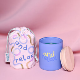 Plant / Floral Scented Jar Candle with Glass Holder