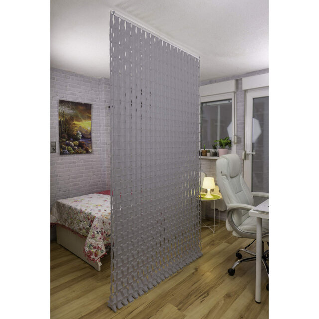 118cm W x 240cm H Metal Hanging Room Divider