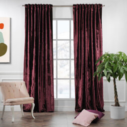 Blackout Thermal with Liner Extra Long & Extra Wide Shiny Velvet Decorative Curtain Panel