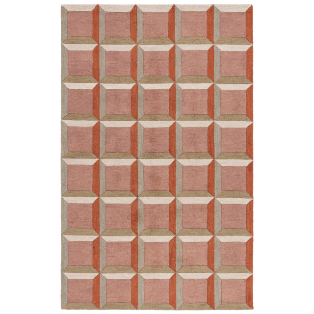 Genre Geometric Area Rug In Pink / Beige