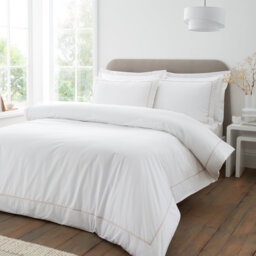 Contrast Trim 200 Thread Count Cotton Duvet Cover Set