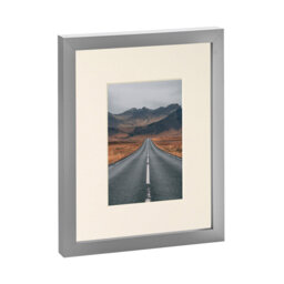 "Photo Frame with 4"" x 6"" Mount - 8"" x 10"" - Grey/Ivory"