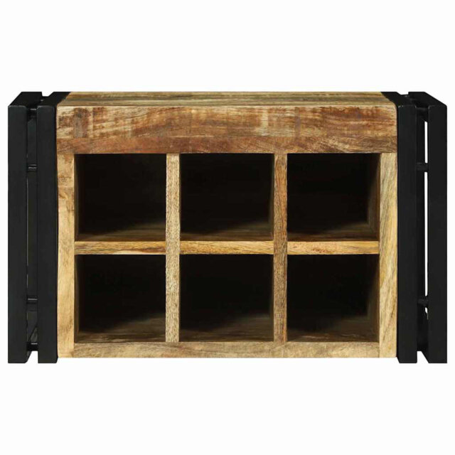 Solid Wood Open Shelving Wine Bottle Rack
