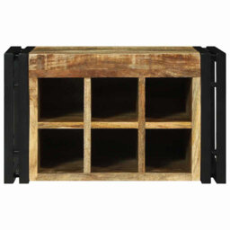 Solid Wood Open Shelving Wine Bottle Rack