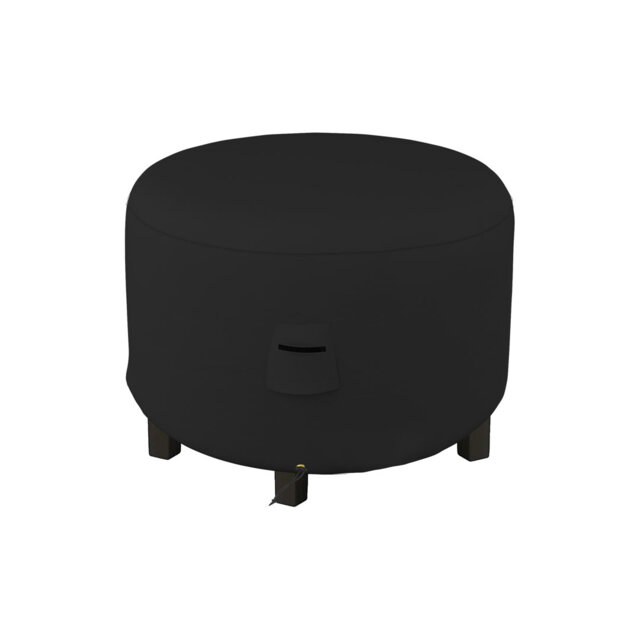 High Density Multipurpose Waterproof Round Ottoman Deck Box Cover,Outdoor Round Storage Box Bench Cover