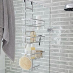 Aluminum Over-the-Door Bathroom Shelves