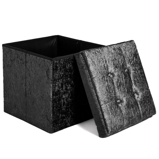 38 CRUSHED VELVET STORAGE BOX