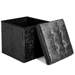 38 CRUSHED VELVET STORAGE BOX