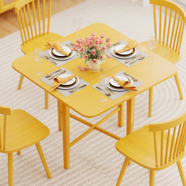 Solid Wood Base Dining Table