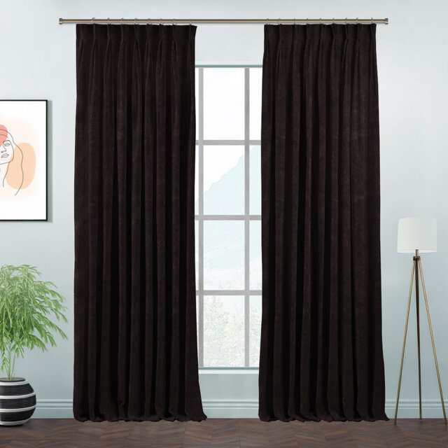 Pinch Plate Room Darkening Extra Long & Extra Wide Decorative Curtain - Single Panel_1