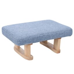 Rosie 40 cm W Linen Rectangle Ottoman