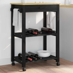 Solid Wood Bar Cart