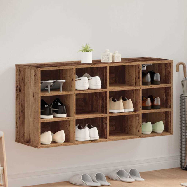Shoe Cabinet With Shelf 103 X 30 X 51 Cm Engineered Wood