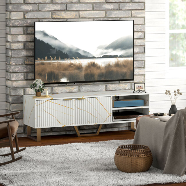 "HOMCOM Marble Effect TV Unit for up to 70"" Television"