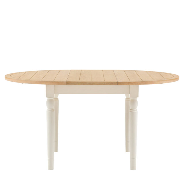 Extendable Oak Solid Wood Base Dining Table