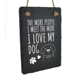 Heaney I Love My Dog Slate Plaque Wall Décor
