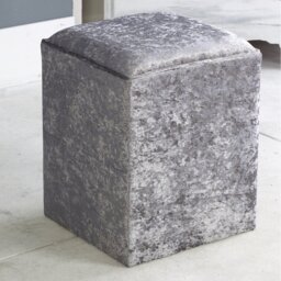 Henriquez 40cm Wide Velvet Square Solid Colour Pouffe Ottoman