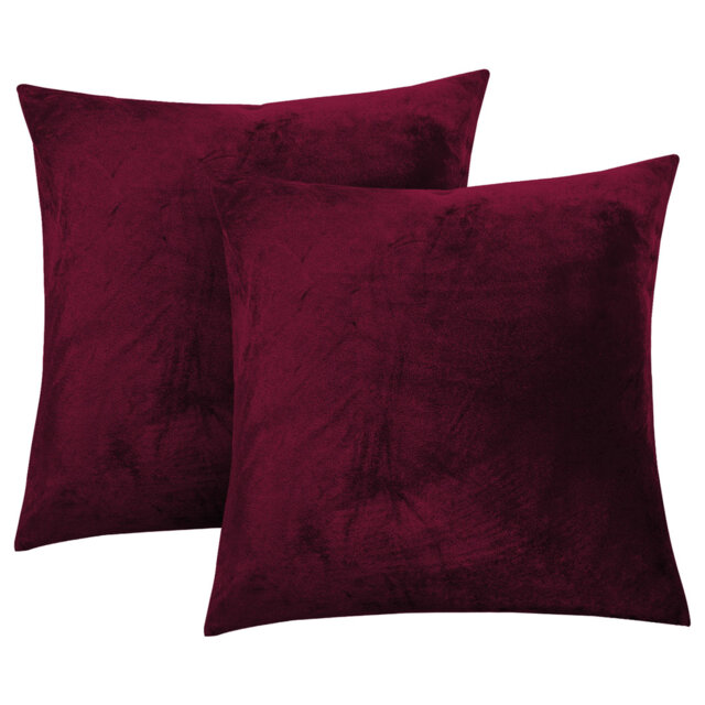 Aspire Homeware Square Plain Velvet Scatter Cushion Cover