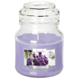 Cinnamon Scented Jar Candle with Glass Holder