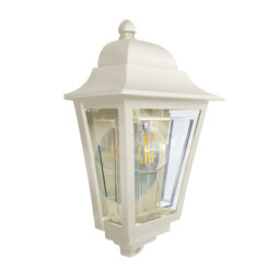 Angenita 32.5cm H Clear Glass Outdoor Wall Lantern