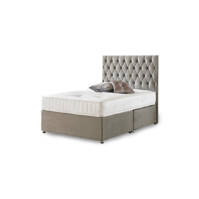 Asia Upholstered UK King - DE 150 X 200 Cm Bed with Mattress