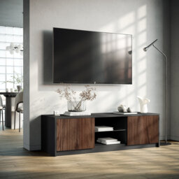 Tv Stand LULLALBY Black/Oak Rio