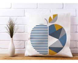 Lucienne Apple Geometric Square Throw Cushion