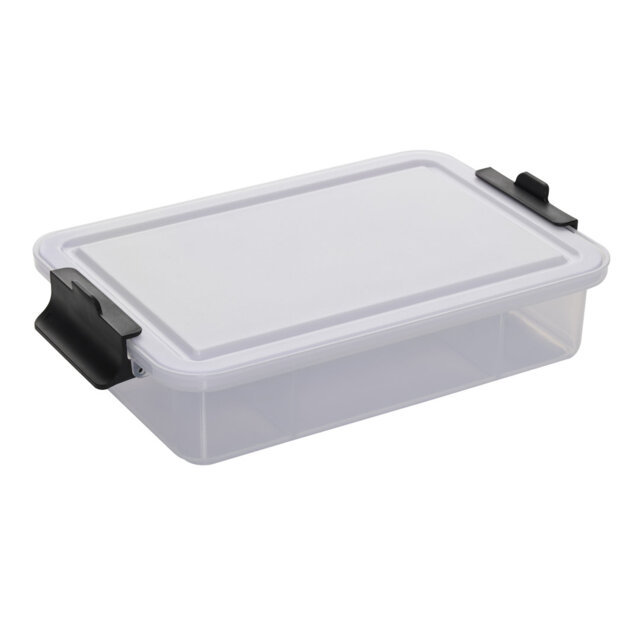 Farberware SnackleBox Board and Box, Portable Snack Box with 11 Snack Dividers, Rectangle Plastic Chopping Board Lid and Locking Handles, 20 x 32cm
