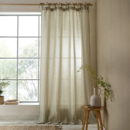 Cotton Blend Semi Sheer Single Curtain Panel