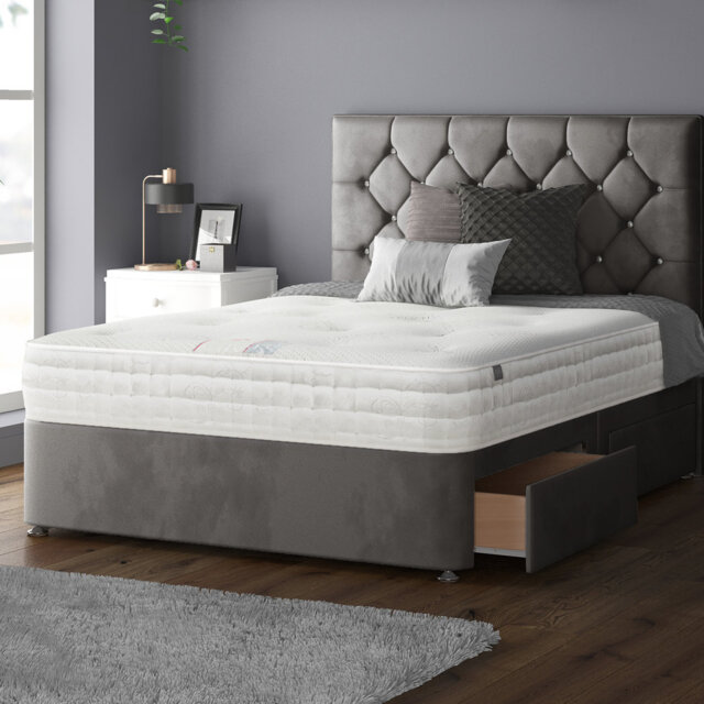 Eberhardt Upholstered UK Double - DE 135 X 190 Cm Divan Bed
