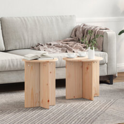 Coffee Table Rustic Furniture Living Room Accent Pine Wood Round