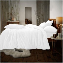 Teddy Fleece Duvet Cover Set with Pillowcases, Ultra Soft Plush Bedding, Cosy Warm Winter Quilt Cover, Easy Care, Machine Washable