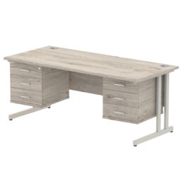 Zetta Metal Base Executive Desk