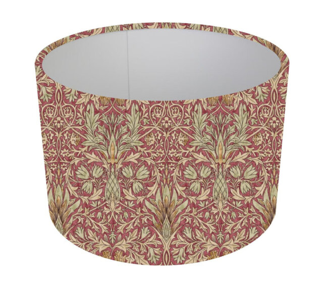 Cotton Drum Lamp Shade ( Screw On ) in Red