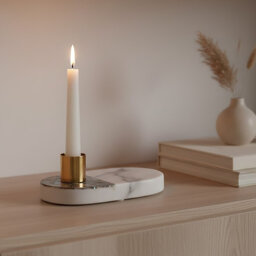 Jill Stoneware Tabletop Candlestick