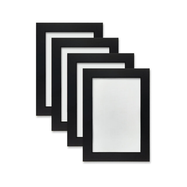 Picture Frame for Tabletop and Wall Mounting 10 x 15 cm, Solid Wood Frames with Plexiglass Set of 4