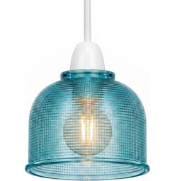 Modern Textured Glass Lamp Shade, 14cm Pendant Light Shade Replacement for Ceiling Pendant Fixtures