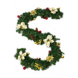 270CM Golden Flower Christmas wreath